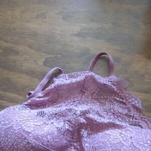 PINK Victoria's Secret Dusty Pink Lace Bralette